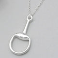 Sterling Silver Snaffle Bit Equestrian Necklace