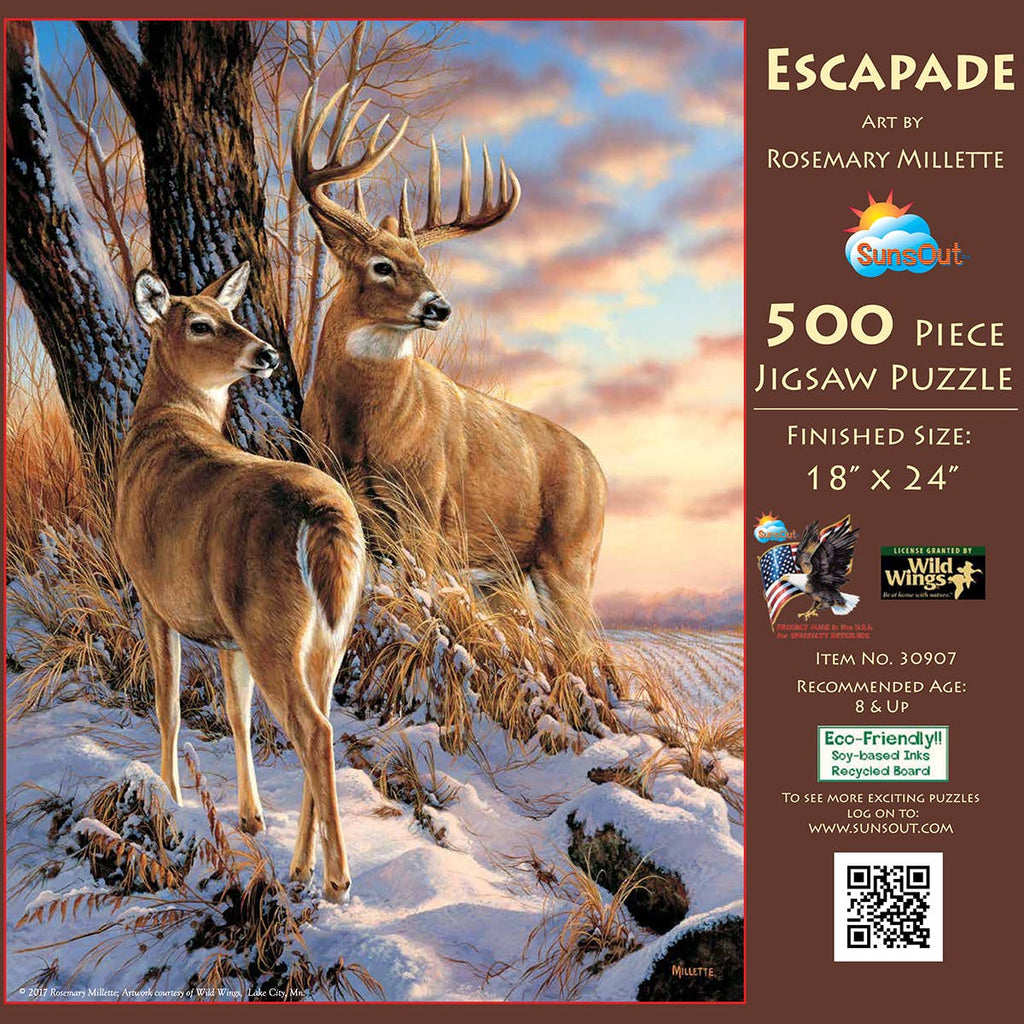Winter Deer 500-Piece Jigsaw Puzzle