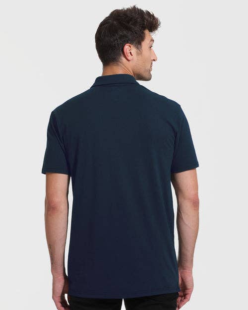 True Classic Tall Navy Blue Short Sleeve Polo Shirt