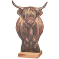 Highland Cow Wooden Stand-Up Décor