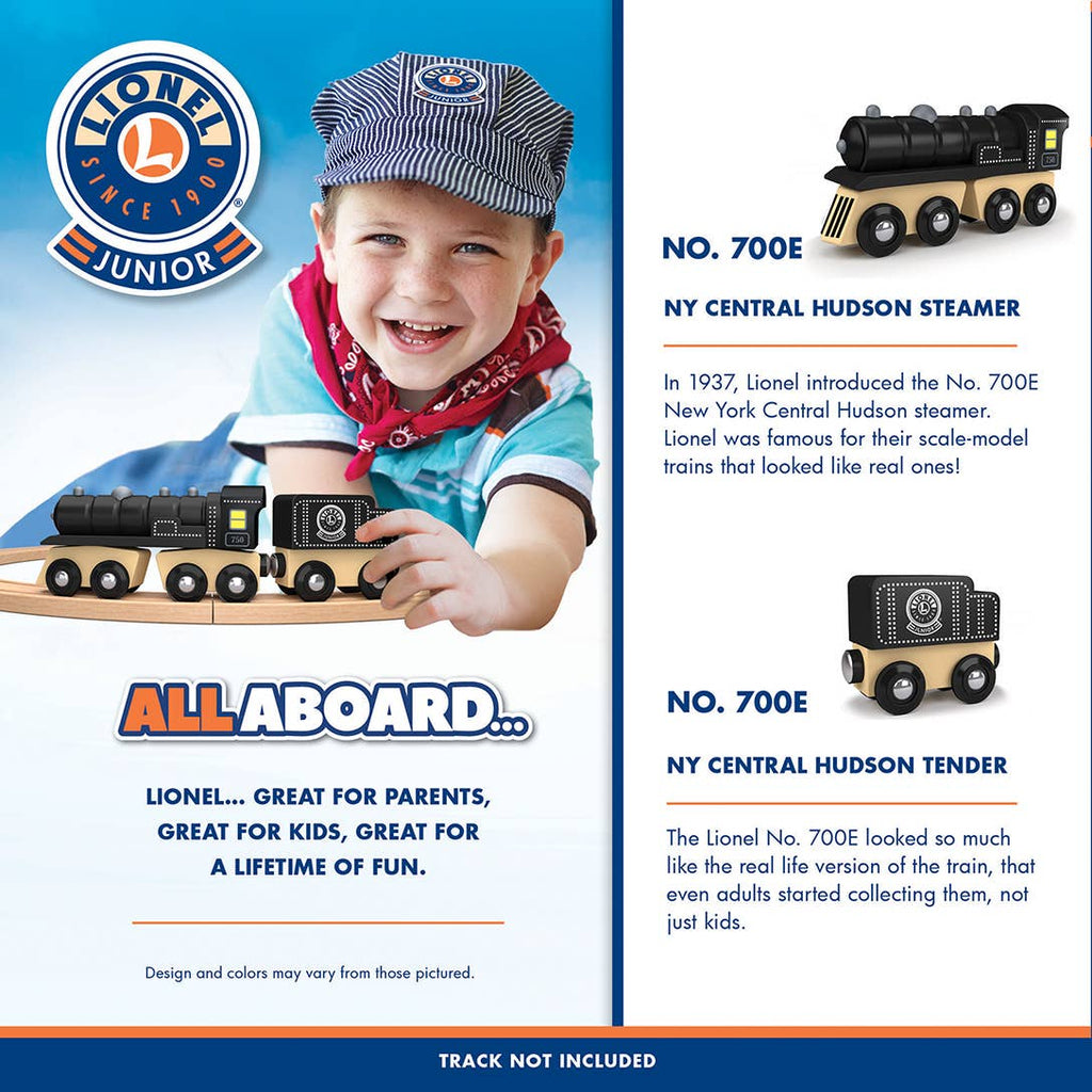 Lionel Steam Engine & Coal Car Wooden Train Set