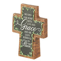 Love & Grace Christian Tabletop Cross – Home Blessing