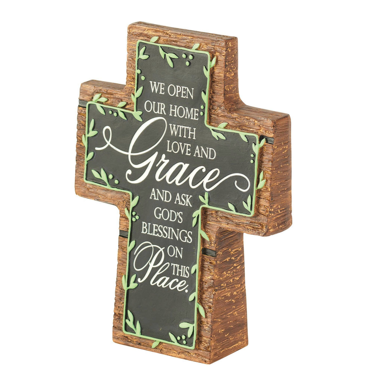 Love & Grace Christian Tabletop Cross – Home Blessing