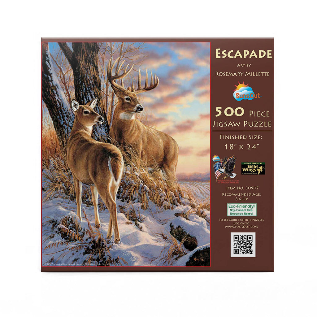 Winter Deer 500-Piece Jigsaw Puzzle