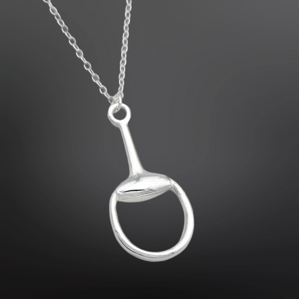 Sterling Silver Snaffle Bit Equestrian Necklace