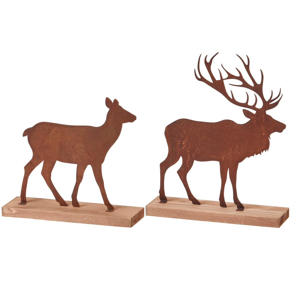 Rustic Elk Stand-Up Décor Set