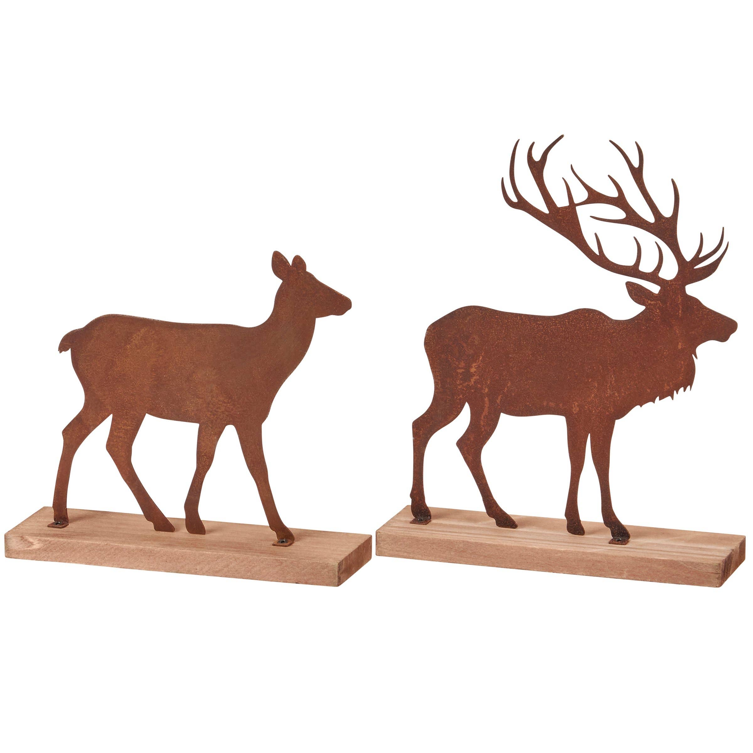 Rustic Elk Stand-Up Décor Set