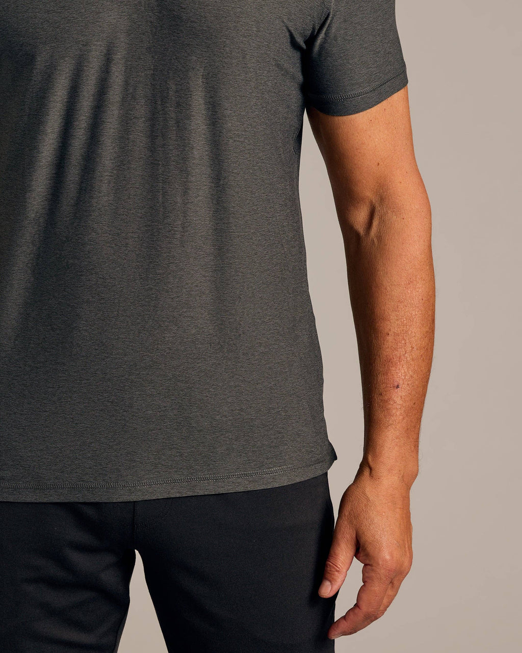 True Classic Charcoal Heather Gray Active Polo 2.0