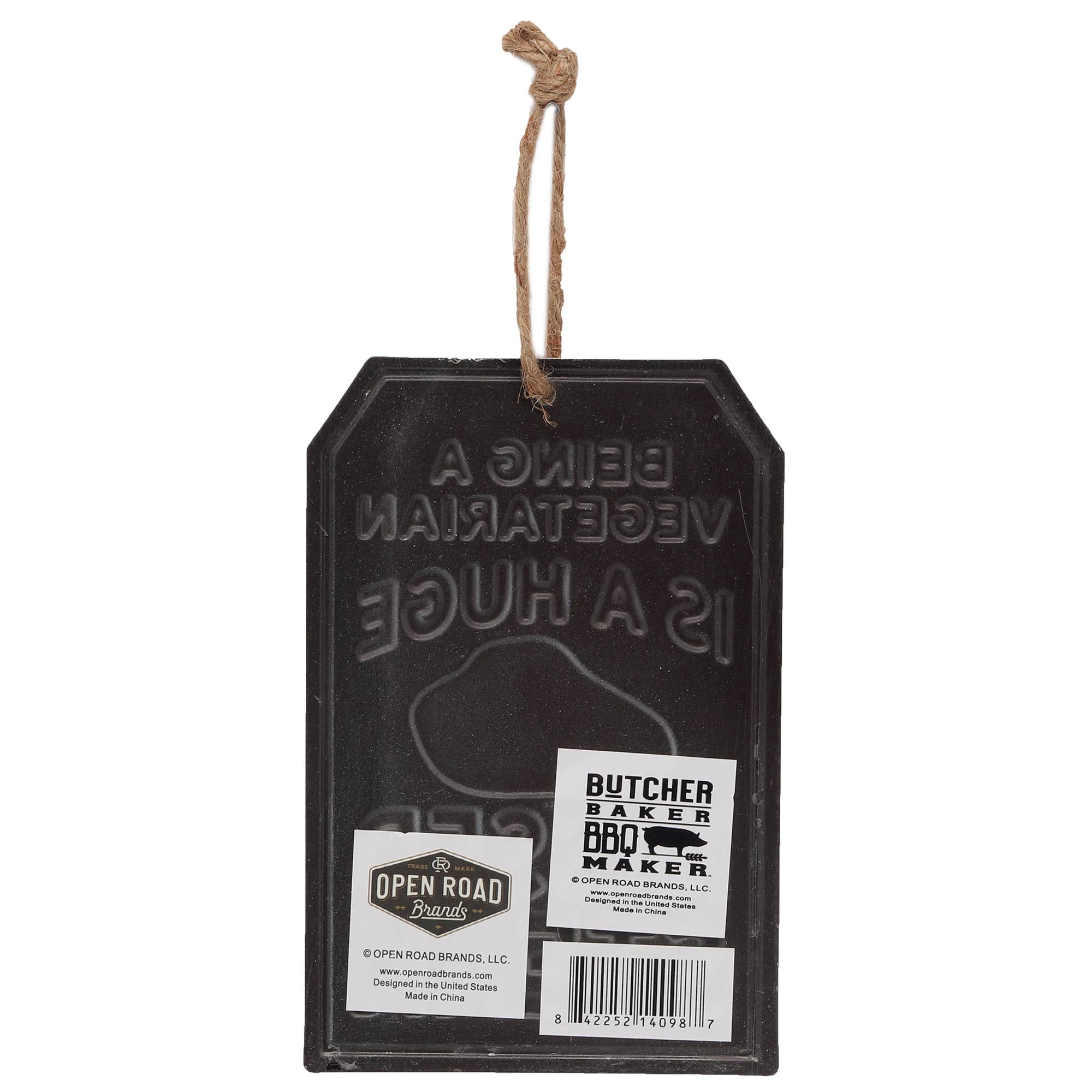 Being Vegetarian Huge Missed Steak Hanging Metal Sign