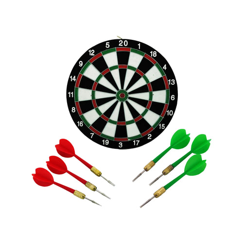 Classic Dartboard Game Set with 6 Hard Tip Darts