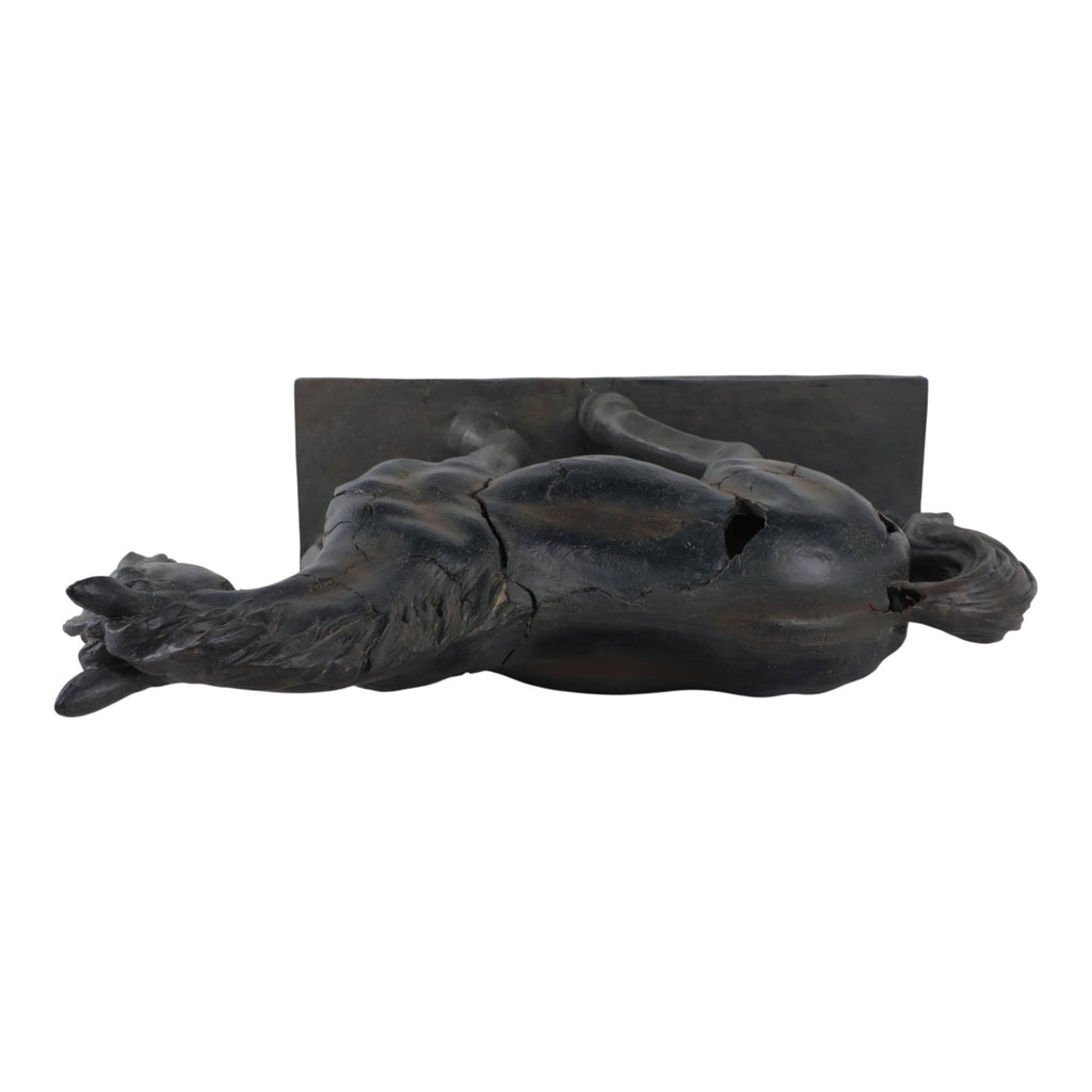 Sagebrook Home - Resin Cracked Horse Sculpture – Brown 18" Home Décor Statue
