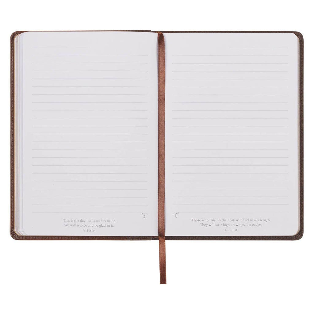 Amazing Grace Faux Leather Journal – Crown of Thorns | Isaiah 53:5 Christian Notebook