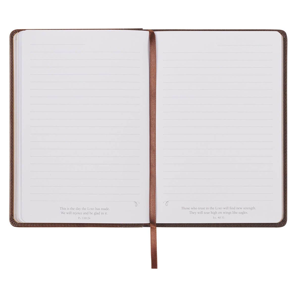 Amazing Grace Faux Leather Journal – Crown of Thorns | Isaiah 53:5 Christian Notebook