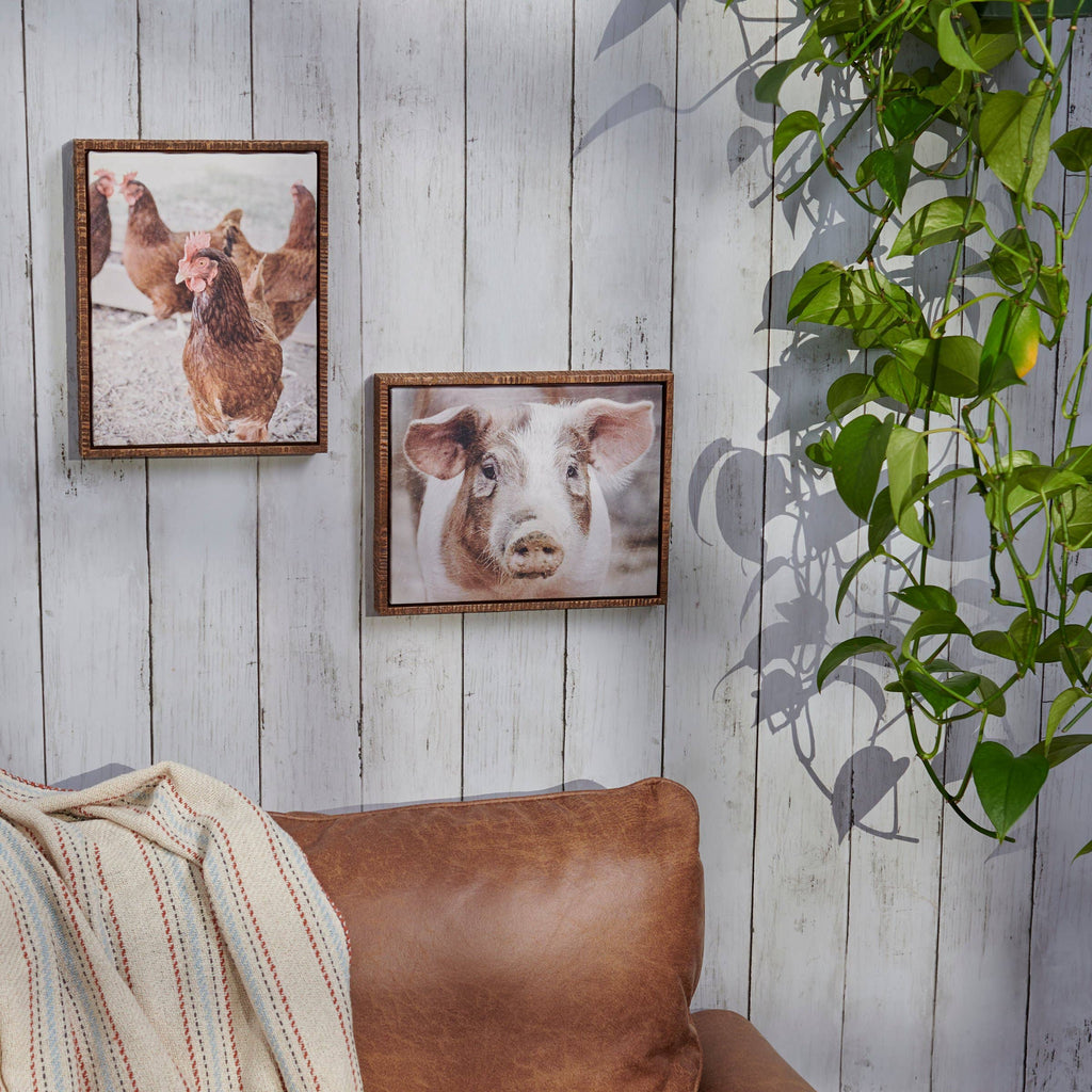 Farm Chickens Canvas Wall Art