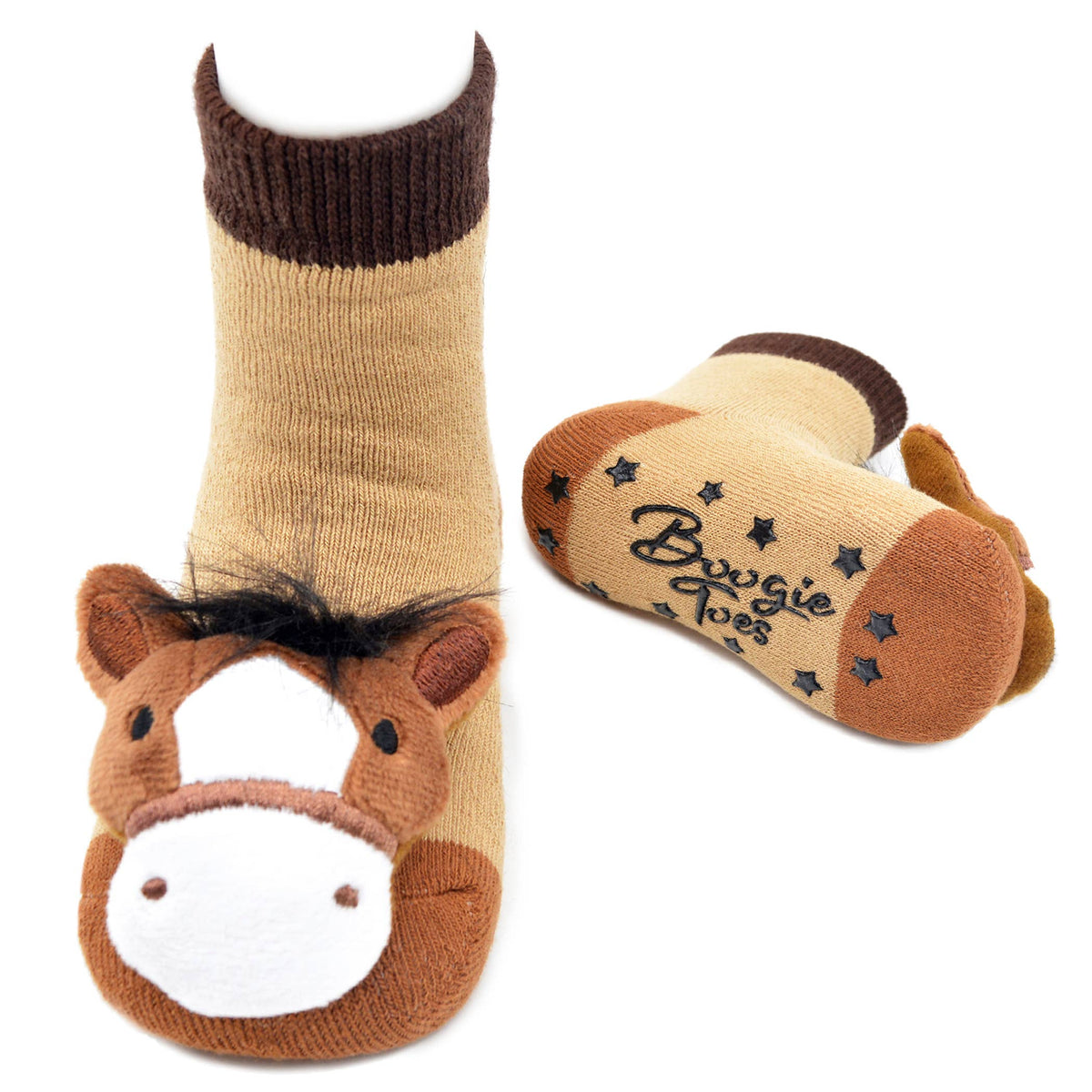 Derby Pony Horse Rattle Socks for Babies