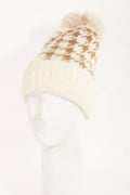 Women’s Snowflake Knit Pom Beanie – Ivory