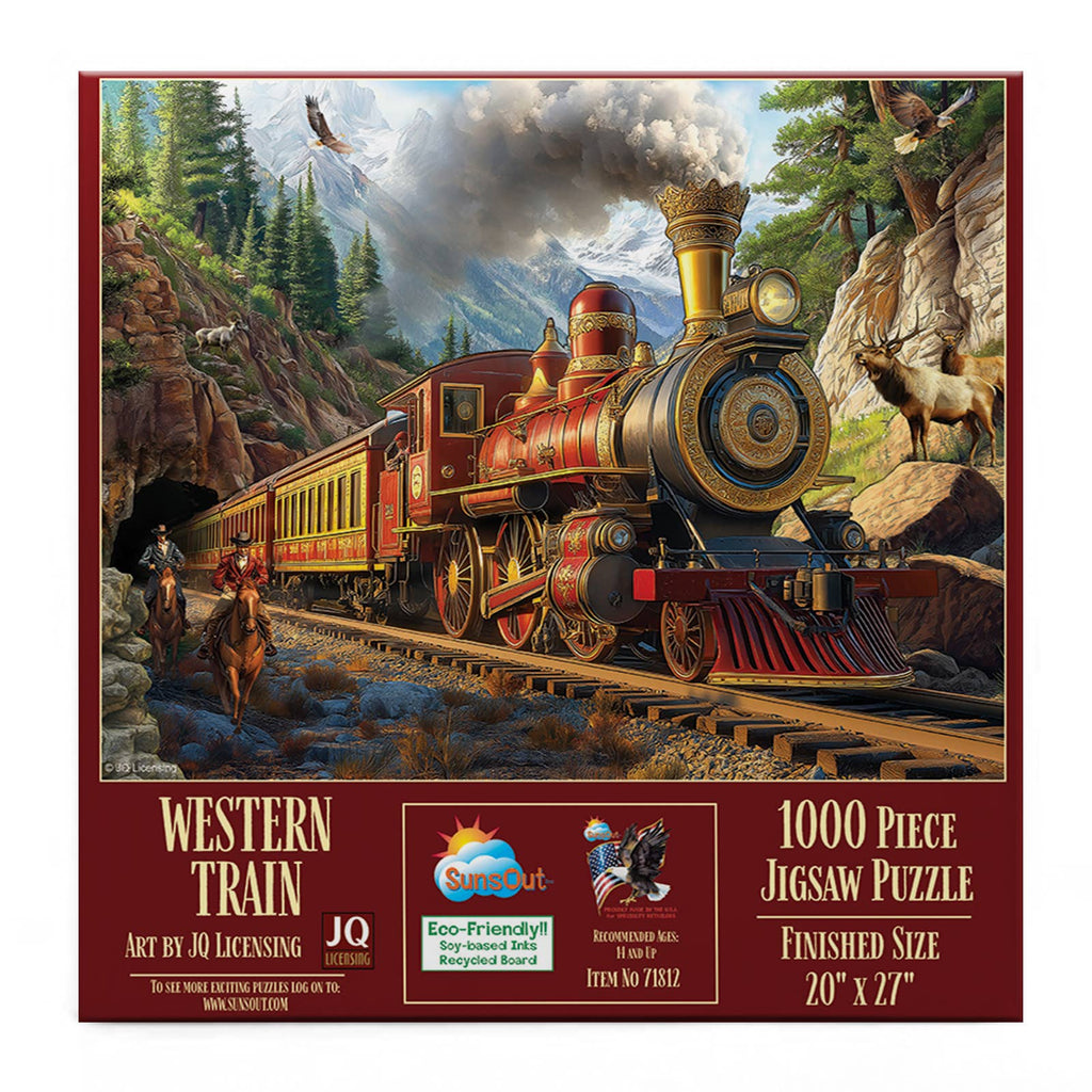 Western Train 1000-Piece Jigsaw Puzzle