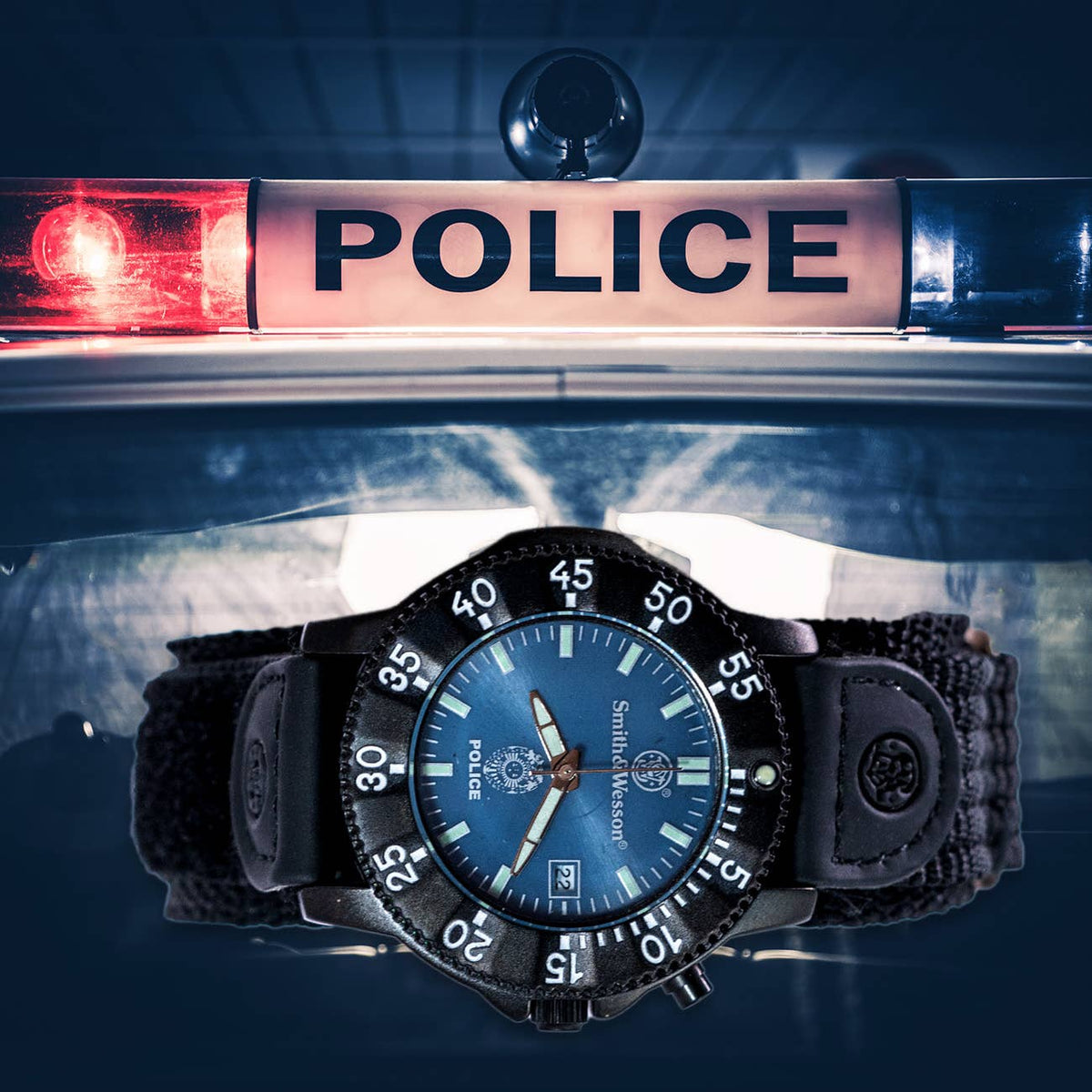 Smith & Wesson Police Blue Dial Watch