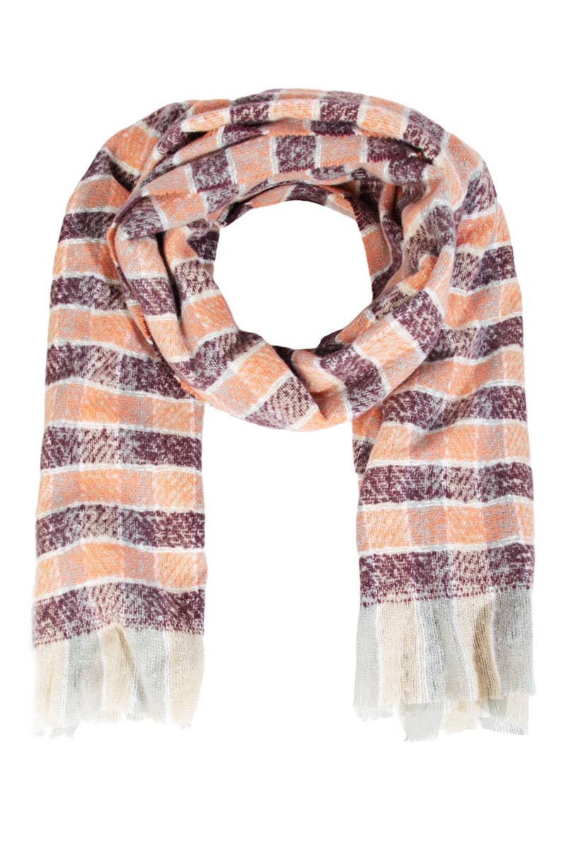 Women’s Gingham Fringe Scarf