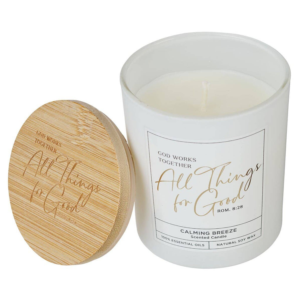 All Things for Good Soy Candle – Calming Breeze | Romans 8:28