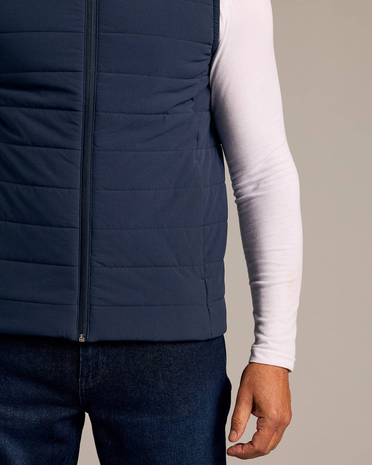 True Classic Navy Puffer Vest 2.0