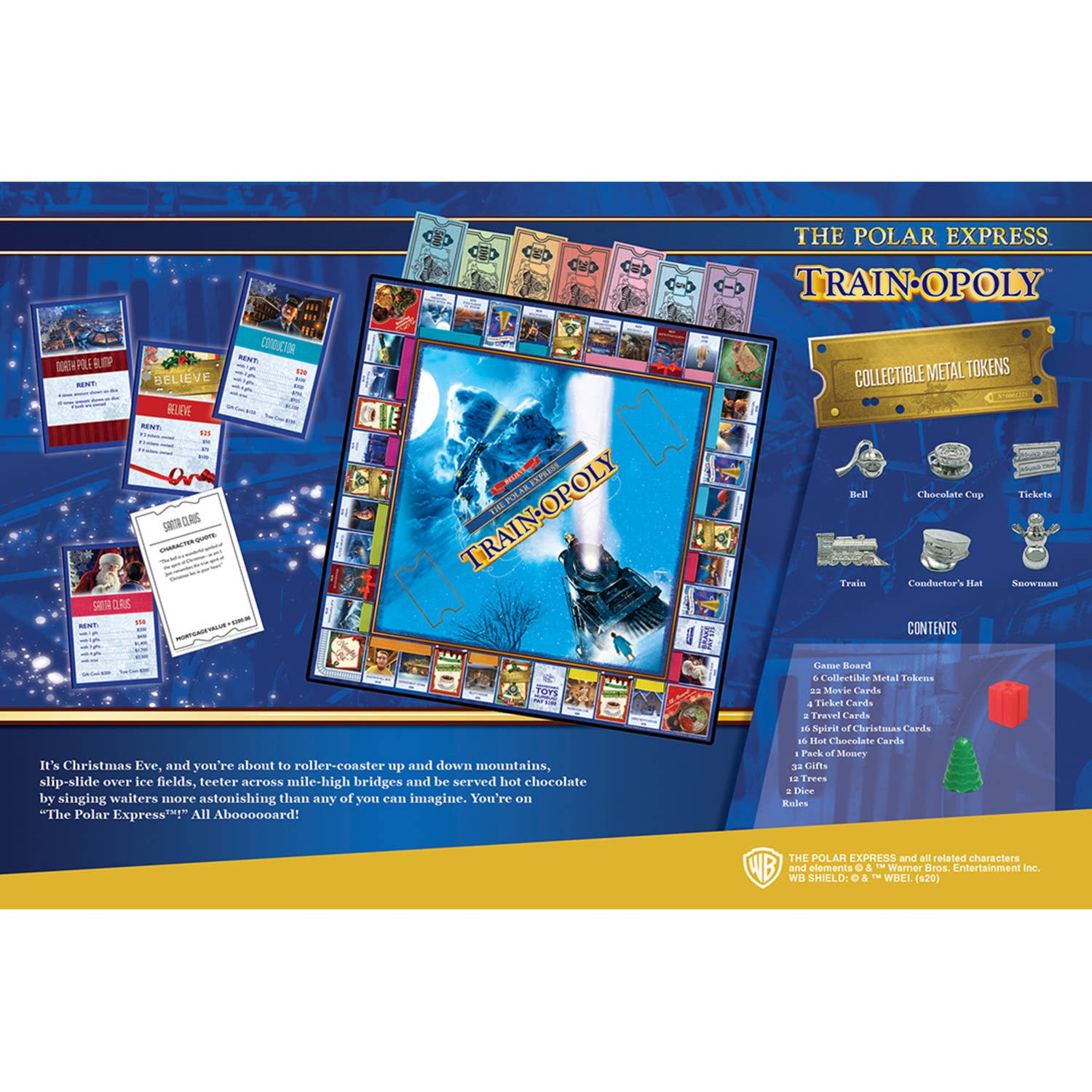 The Polar Express Train-Opoly Board Game