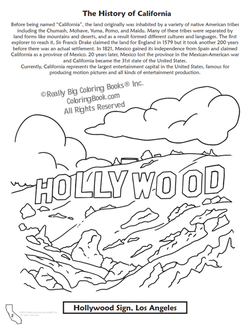 California State Coloring & Activity Book – 32 Pages