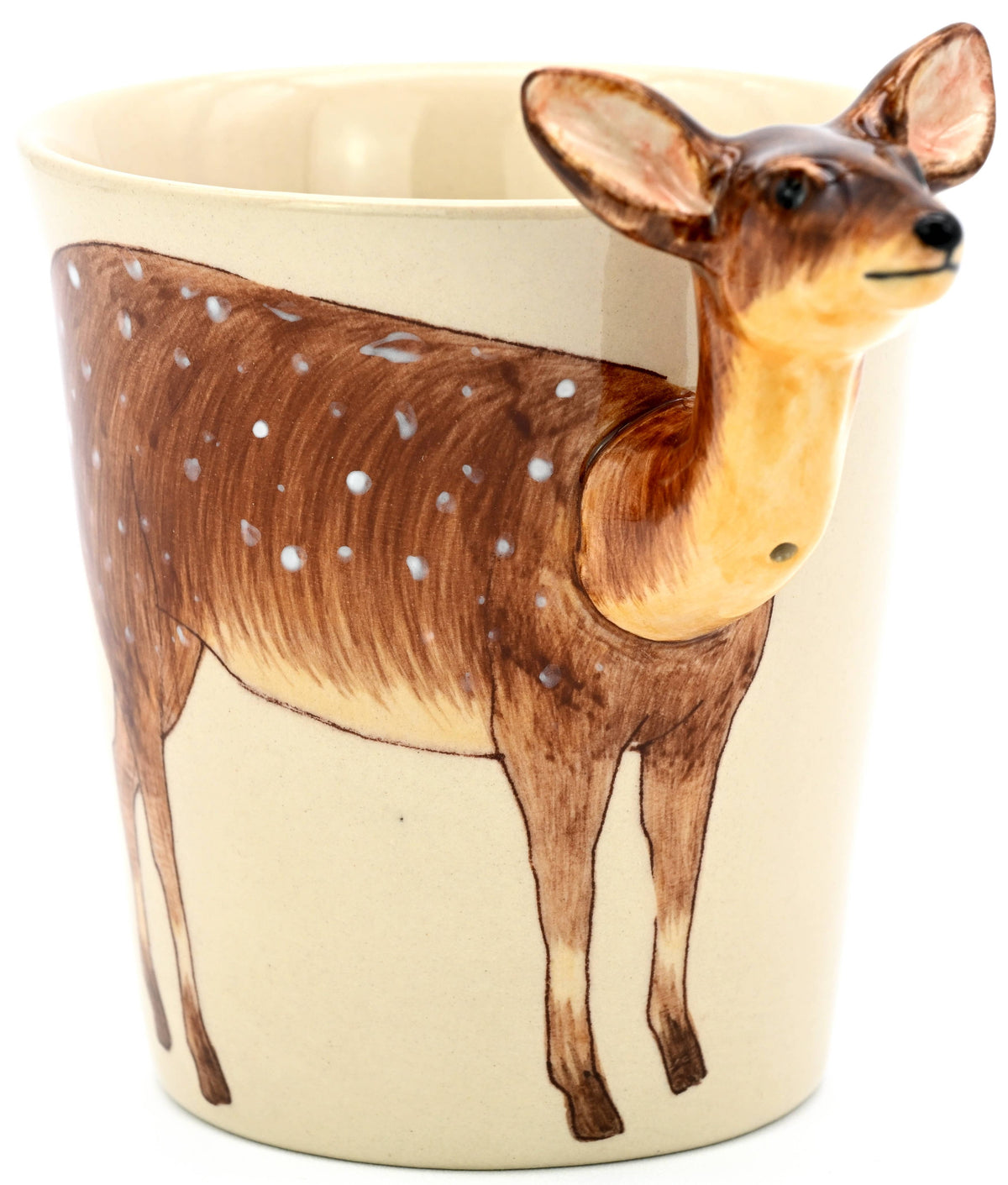 Woodland Deer Ceramic Coffee Mug – 10 oz Farmhouse Wildlife Mug