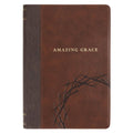 Amazing Grace Faux Leather Journal – Crown of Thorns | Isaiah 53:5 Christian Notebook