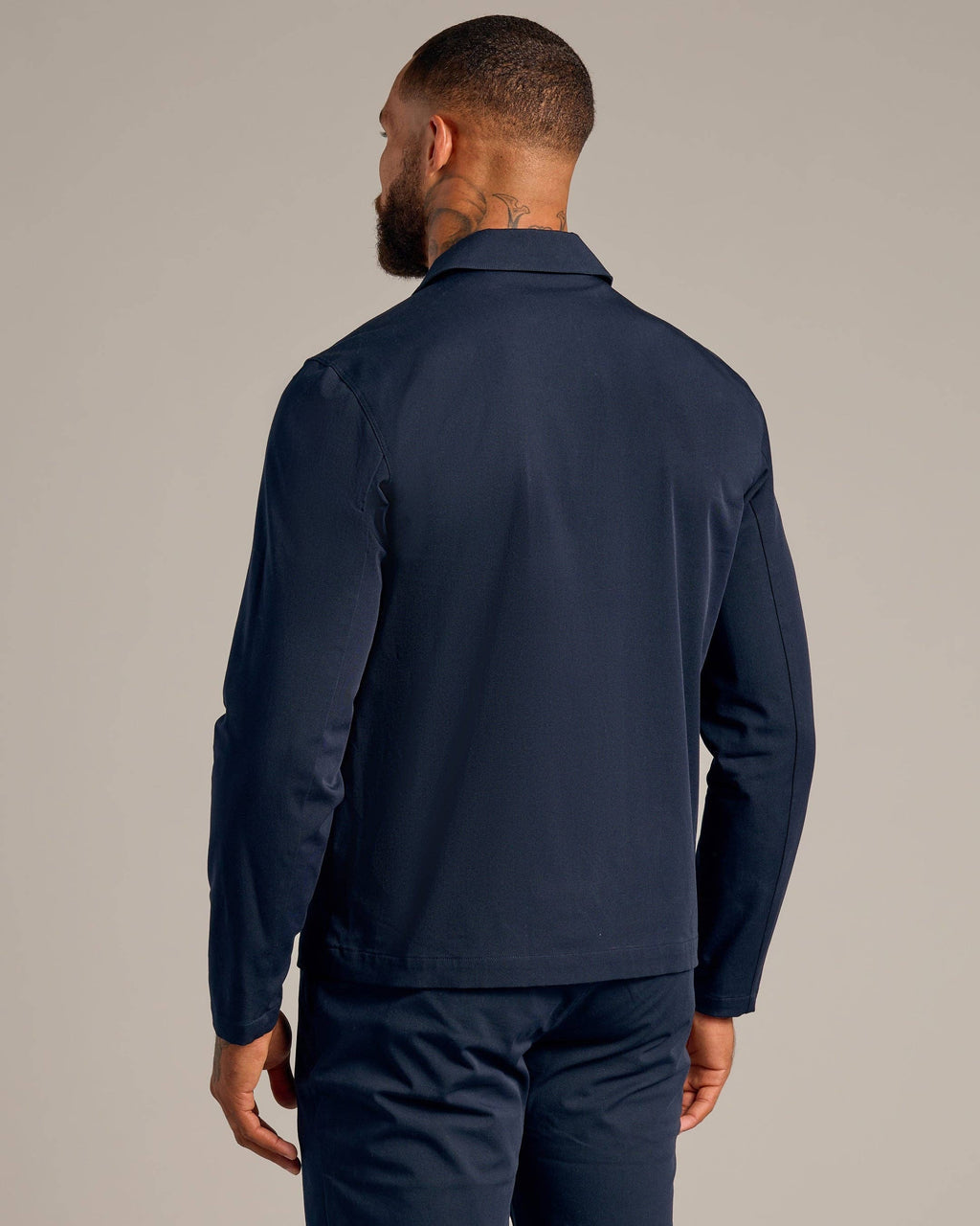 True Classic Navy Coaches Jacket