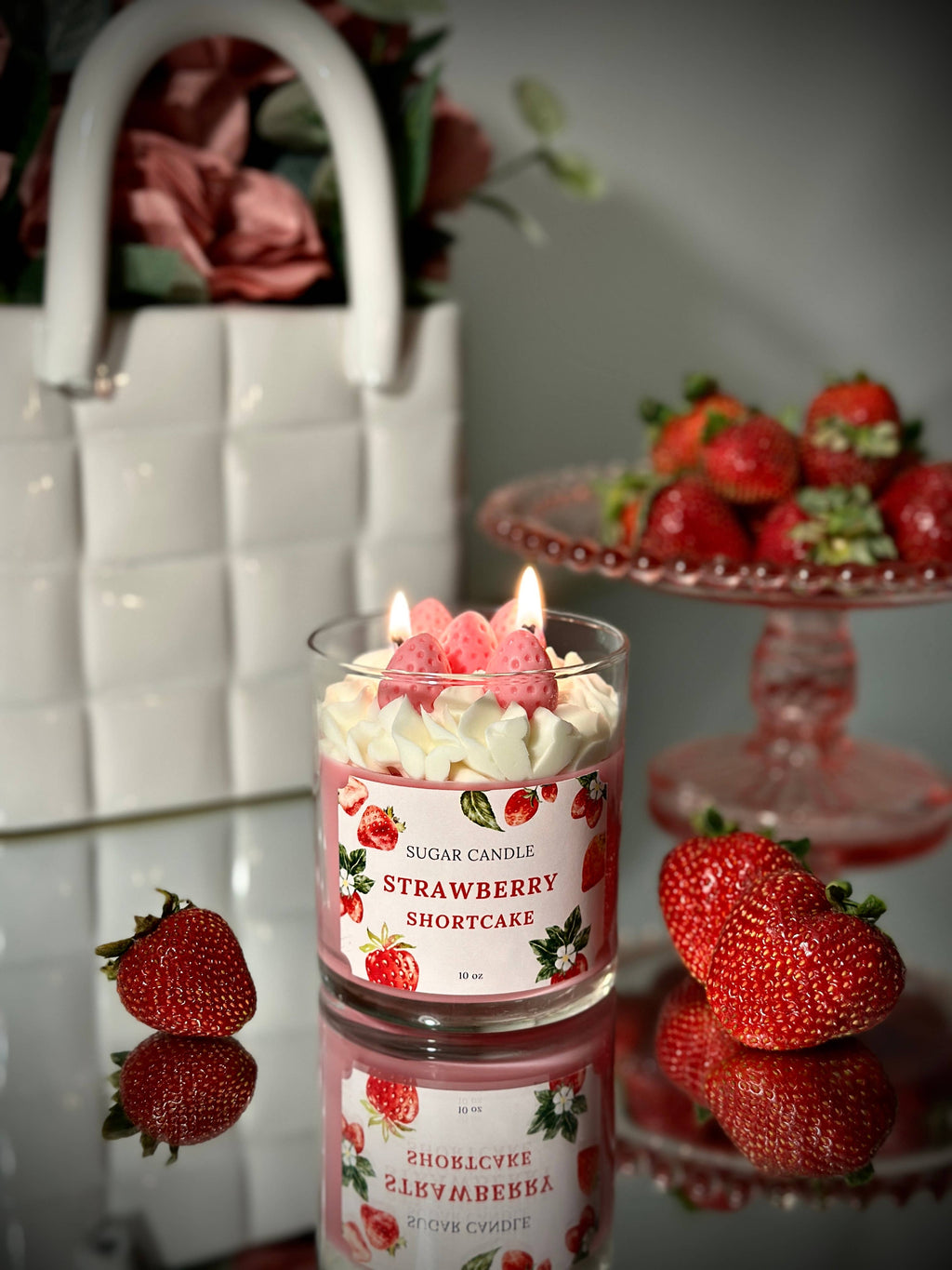 Strawberry Shortcake Dessert Candle – 10 oz