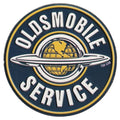 Oldsmobile Service Round Embossed Metal Magnet